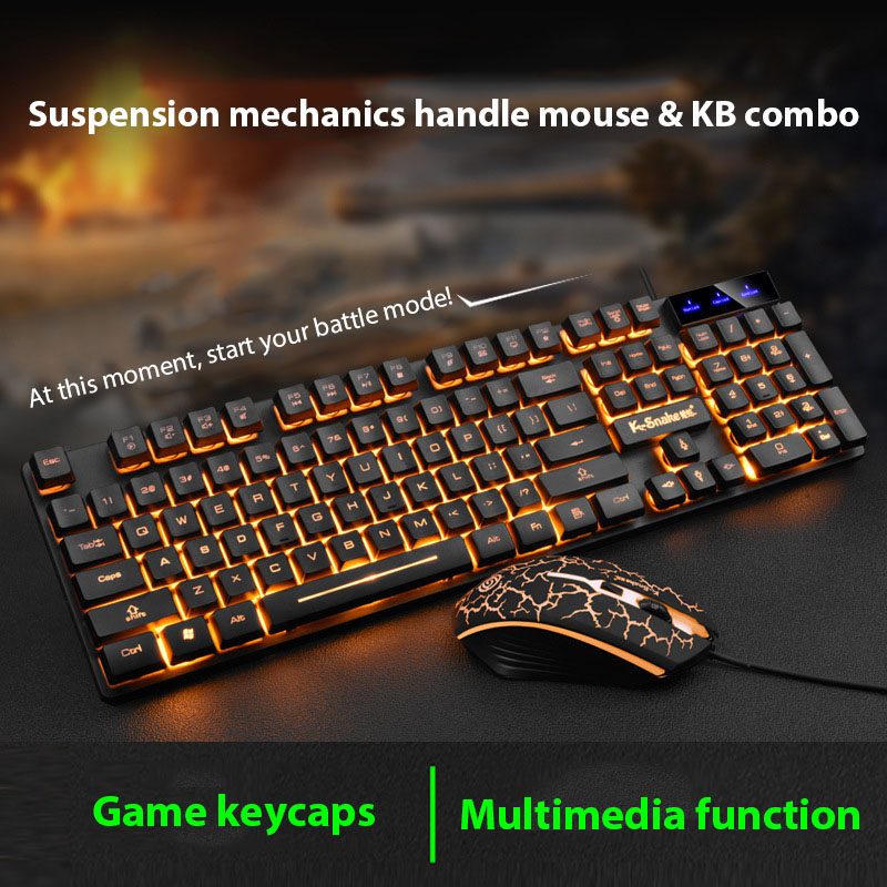 Gaming Keyboard And Mouse Mobile - KM320 Tastatur- und Maus-Set, wasserdichte, leuchtende
