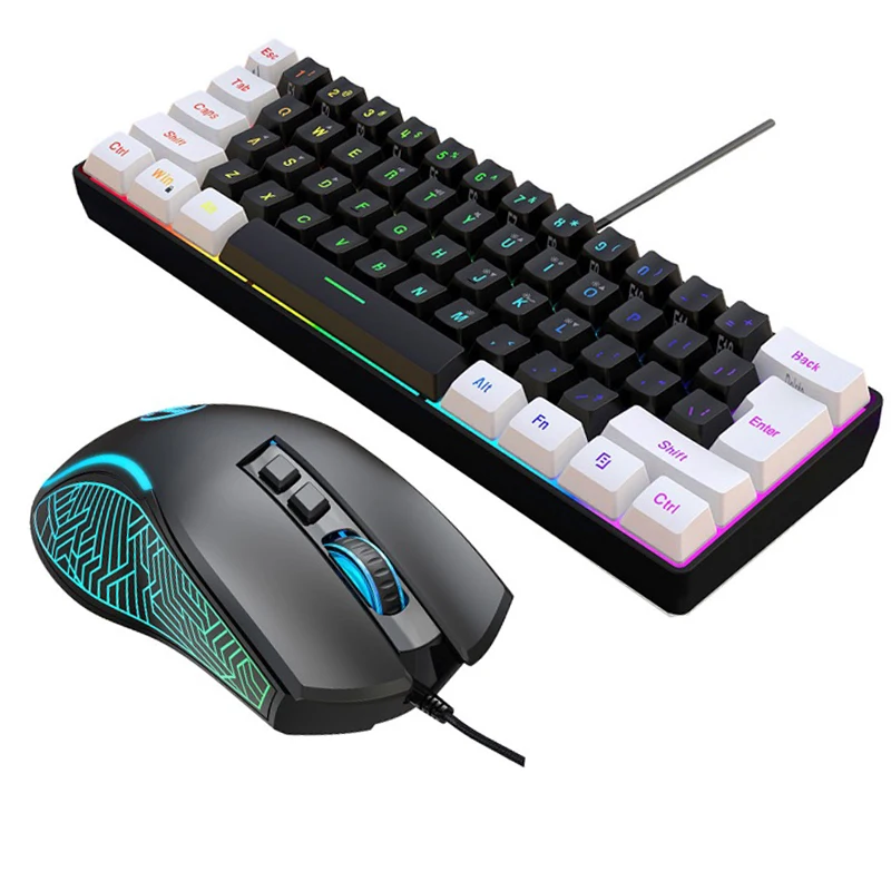 Gaming Keyboard And Mouse Mobile - Tastatur und Maus 60% Computer-Gaming-Kombi-Set PC