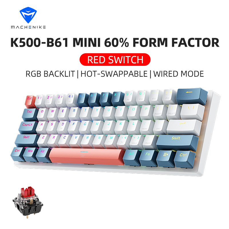 Gaming Keyboard Type C - K500-B61 Machenike Mini mechanisches Tastatur, 60