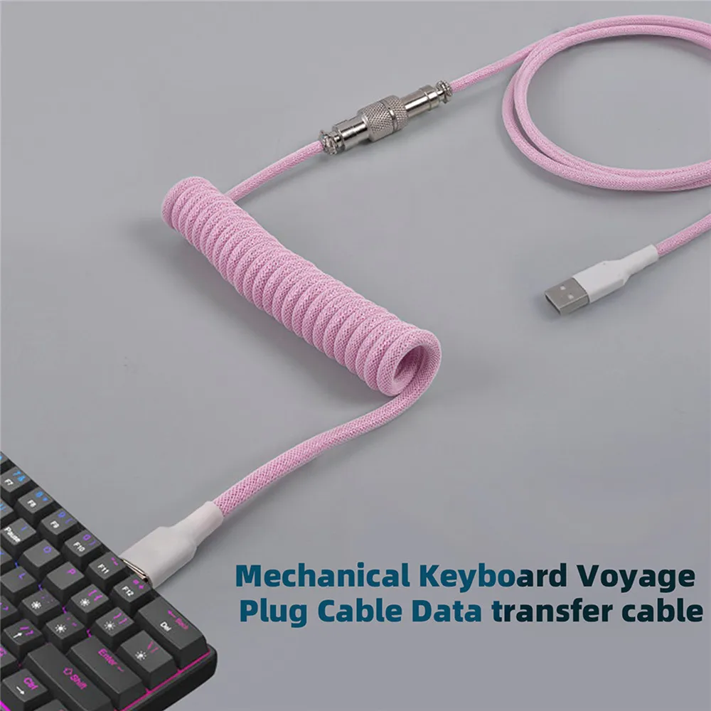 Gaming Keyboard Type C - Neue mechanische Tastatur Spiralkabel Draht Typ