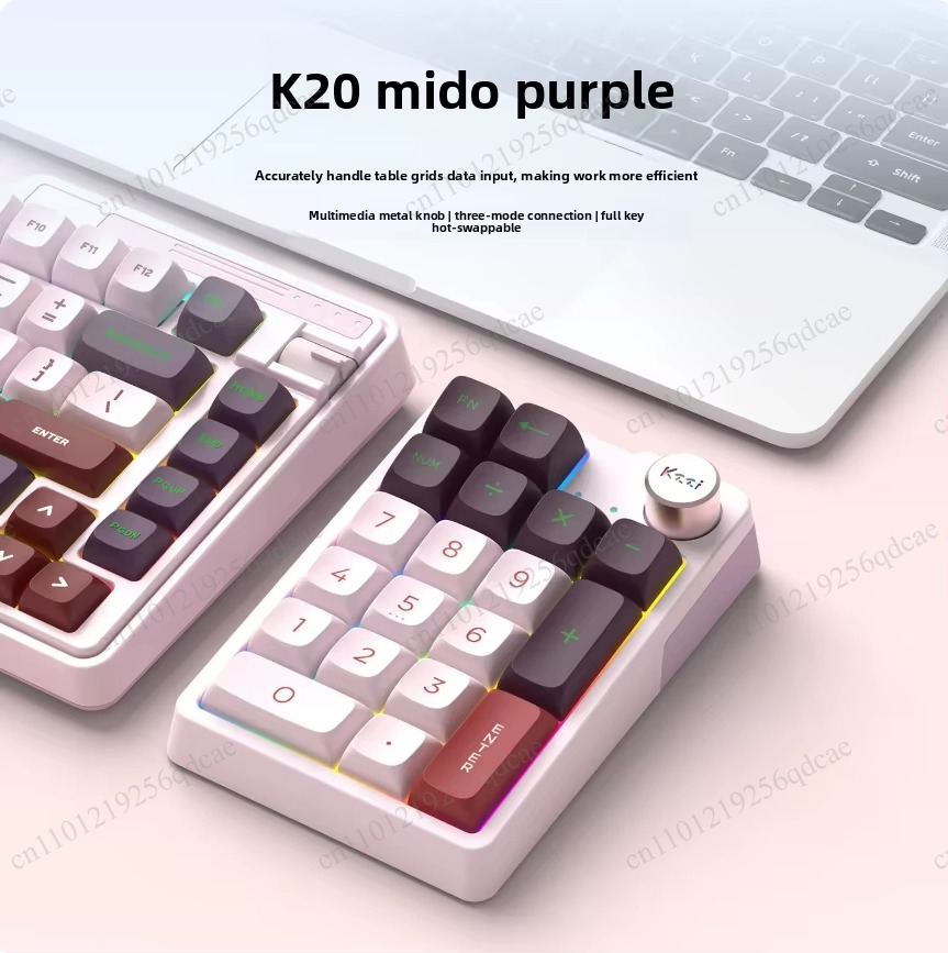 Gaming Keyboard Mini Mechanical - Kzzi K20 Mini-Tastatur, Drei-Modus-Bluetooth, Kabellose Mechanische