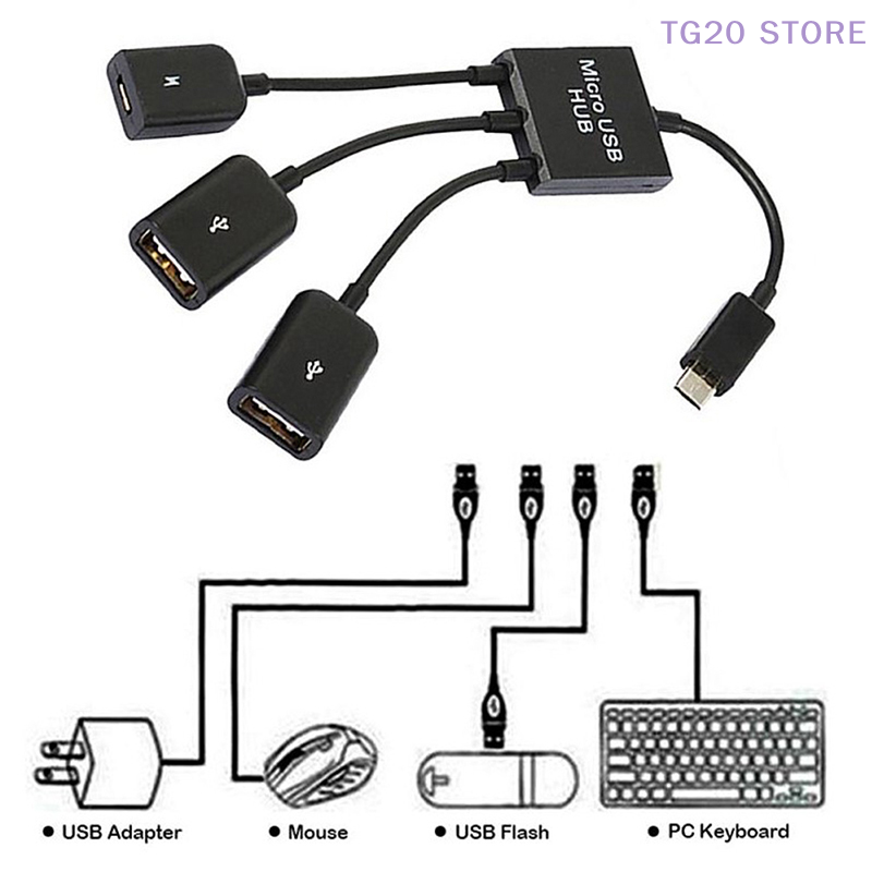 Gaming Keyboard Type C - 3 in1 Micro USB zu 2