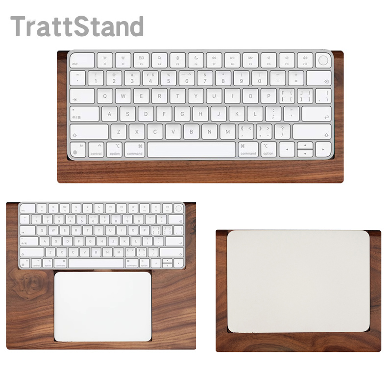 Wrist Rest Wood - Walnuss-Massivholz-Tablett Handballenauflage für Apple Magic Keyboard