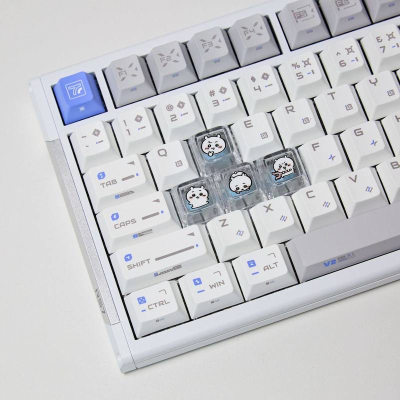 Gaming Keyboard Nearby - Chiikawa 4 Stück handgefertigte transparente PC-Tastenkappen