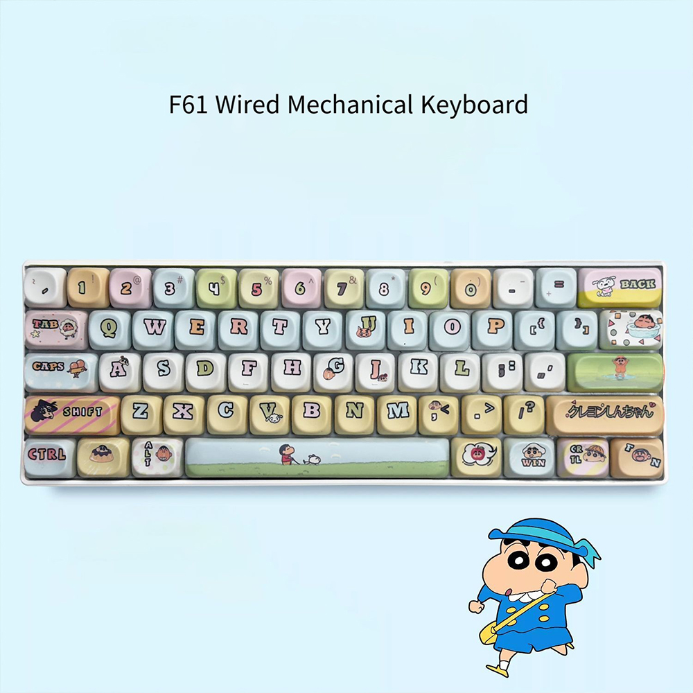 Gaming Keyboard Blue Switches - Crayon Shin-Chan 61 Tasten Mechanische Tastatur
