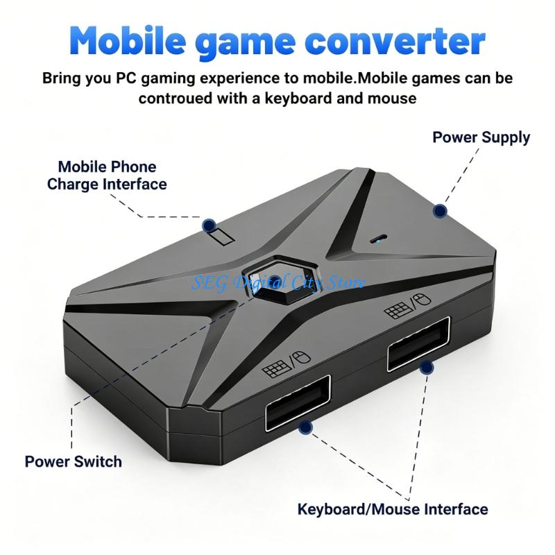 Gaming Keyboard And Mouse Mobile - U75B Handyspiel-Tastatur-Maus-Adapter für verschiedene Geräte, einfache