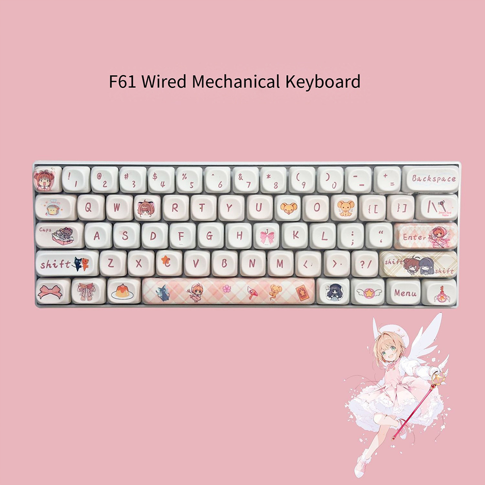 Gaming Keyboard Blue Switches - Cardcaptor Sakura 61 Tasten Mechanische Tastatur