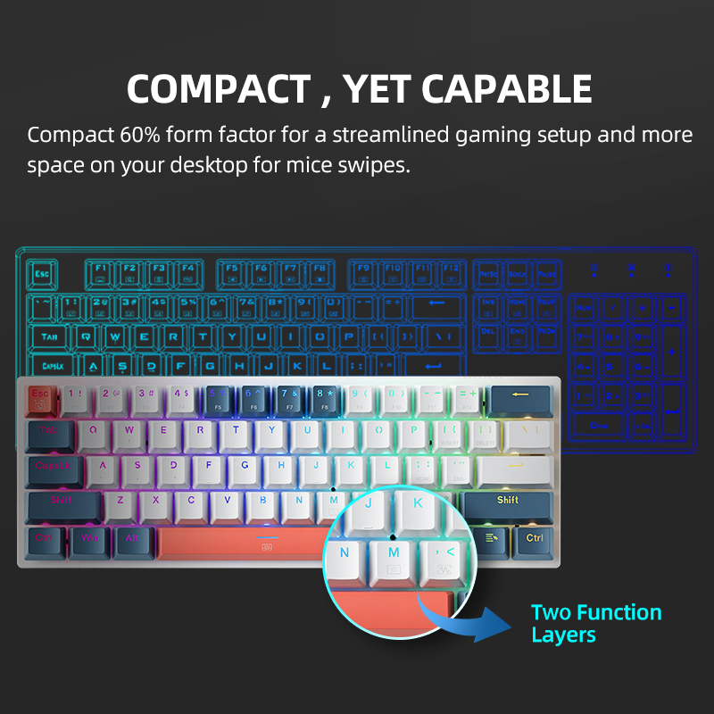 K500-B61 Machenike Mini mechan – Gaming Keyboard Type C Bewertung und Preis