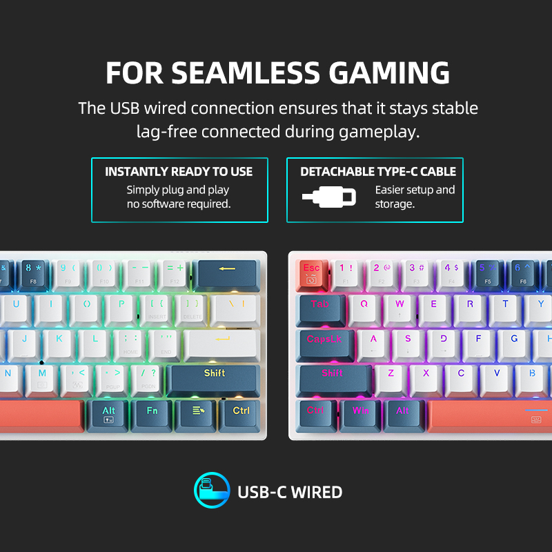 K500-B61 Machenike Mini mechan – Gaming Keyboard Type C Bewertung und Preis