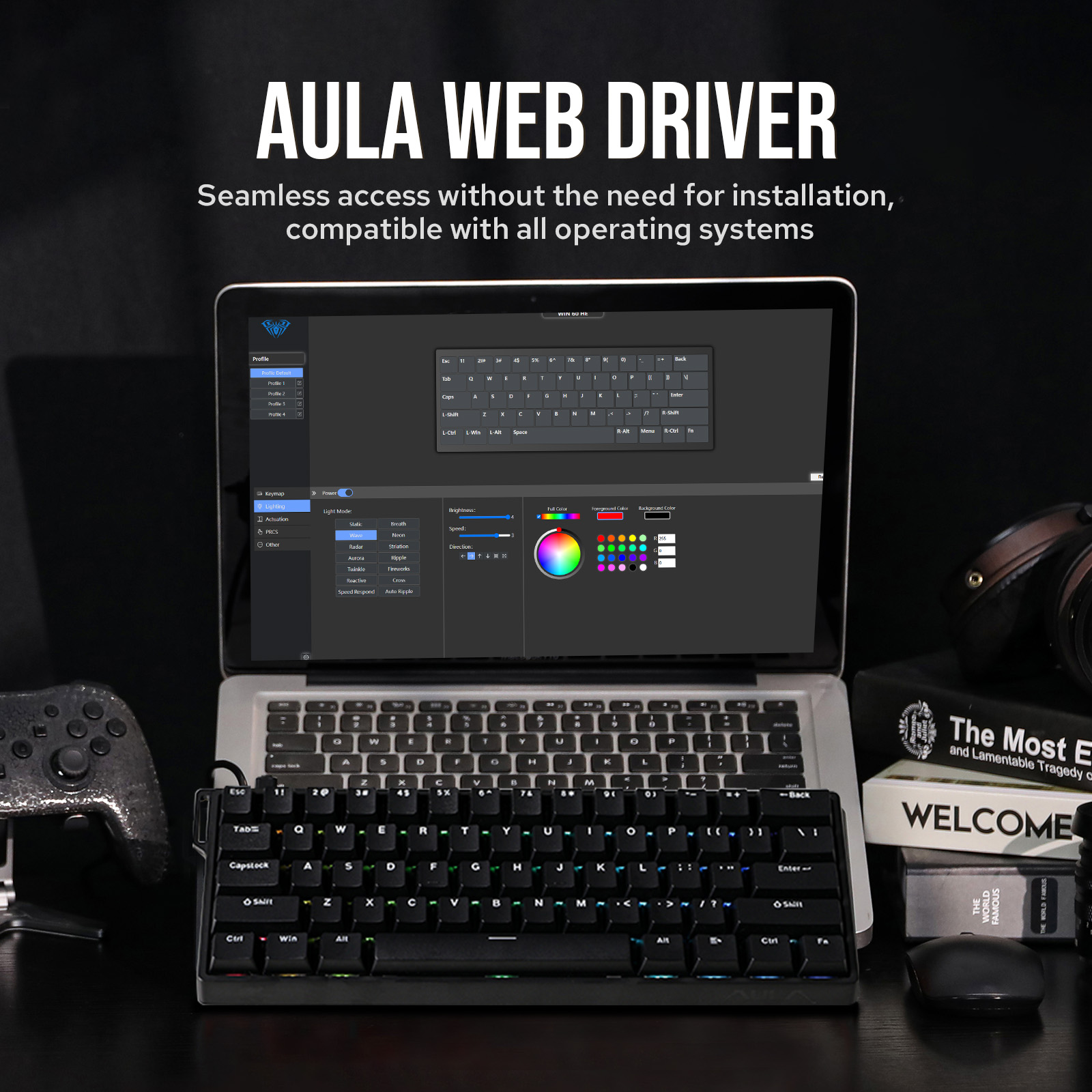 Anpassbare AULA WIN60 HE WIN60 – Gaming Keyboard Hall Effect Switches Bewertung und Preis
