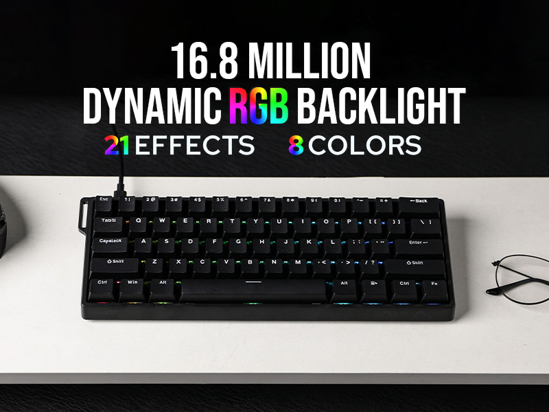 Anpassbare AULA WIN60 HE WIN60 – Gaming Keyboard Hall Effect Switches Bewertung und Preis