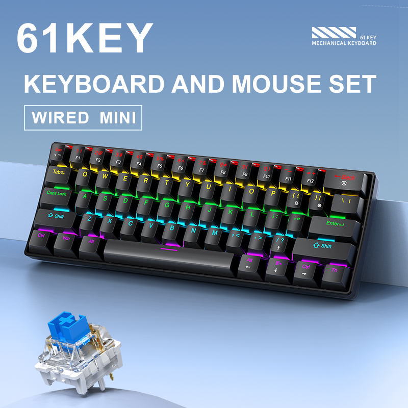 APAYADO K61 Mini-Mechanische T – Gaming Keyboard Mouse And Headset Combo Bewertung und Preis