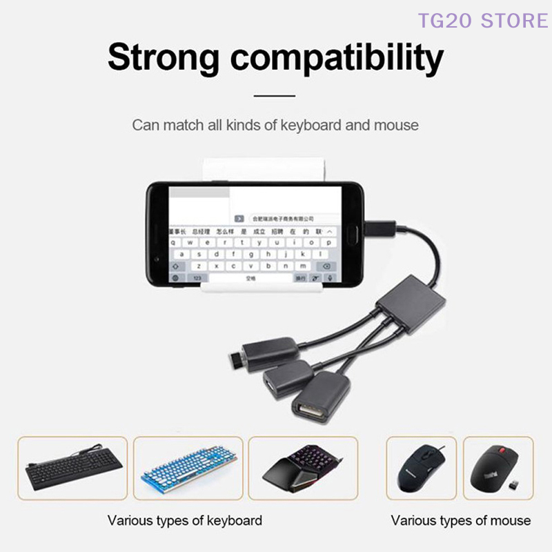 3 in1 Micro USB zu 2 otg 3 Por – Gaming Keyboard Type C Bewertung und Preis
