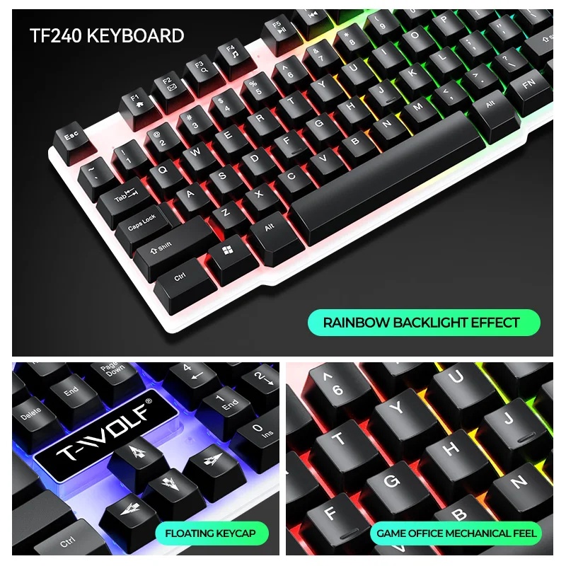 NEUE USB-Tastatur- und Maus-Ga – Gaming Keyboard Mouse And Headset Combo Bewertung und Preis